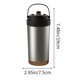 thumbnail image 3 of Taza de café de cerámica con pajita - Vaso aislado de doble pared | Mango portátil | Acabado mate y metálico | 500ml | Boca Ancha Fácil de Limpiar | Múltiples colores | 1 pieza, 3 of 6