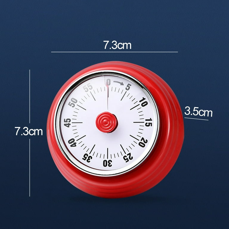 SHIMOYAMA Alarm Kitchen Timer Round Mechanical Countdown Time Reminder  Cooking Baking Homework Teaching Timing Clock with Magnet
