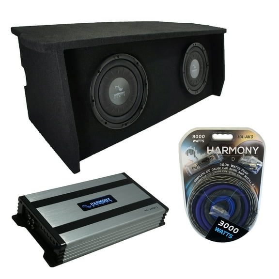 07-18 Jeep Wrangler 2 Door Dual 10" Enclosure Harmony HA-F104 Sub Box HA-A800.1