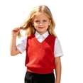 thumbnail image 4 of 121,Kids Boys Girls V Neck Vest Sweater Sleeveless Warm Knitted Pullover Knitwear Tops For School Season Ages 6M To 4Y, 4 of 6