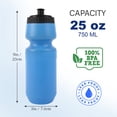 thumbnail image 3 of Trail maker Reusable Leakproof Water Bottles, 25 Oz. BPA Free Pull Top Cap & Squeeze for Water & Sports Drinks, 50 Pack, 3 of 9