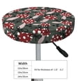 thumbnail image 4 of KLL Autumn Forest Mushrooms Round Bar Chair Cushion Cover 13 inch ,Bar Stool Protector with Elastic, Soft Washable, 4 of 6