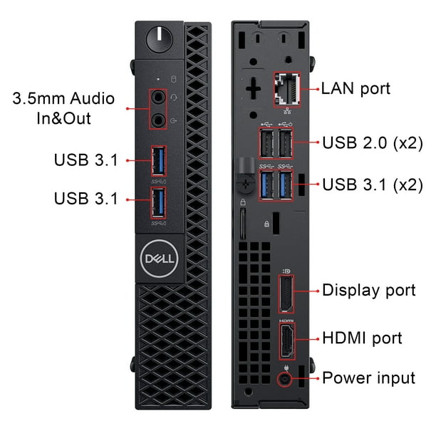 Windowsデスクトップ DELL OPTIPLEX 3070 Micro core i3-9100T Dell Optiplex 3070 Micro Desktop | Core i3-9100T - 1TB SSD - 16GB