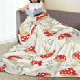 thumbnail image 6 of Pofeuu Cartoon Flat Mushrooms Print Ultra-Soft Micro Fleece Blanket,for Bed Or Sofa,All Season Throw Blankets Flannel Blanket-40"x30", 6 of 7