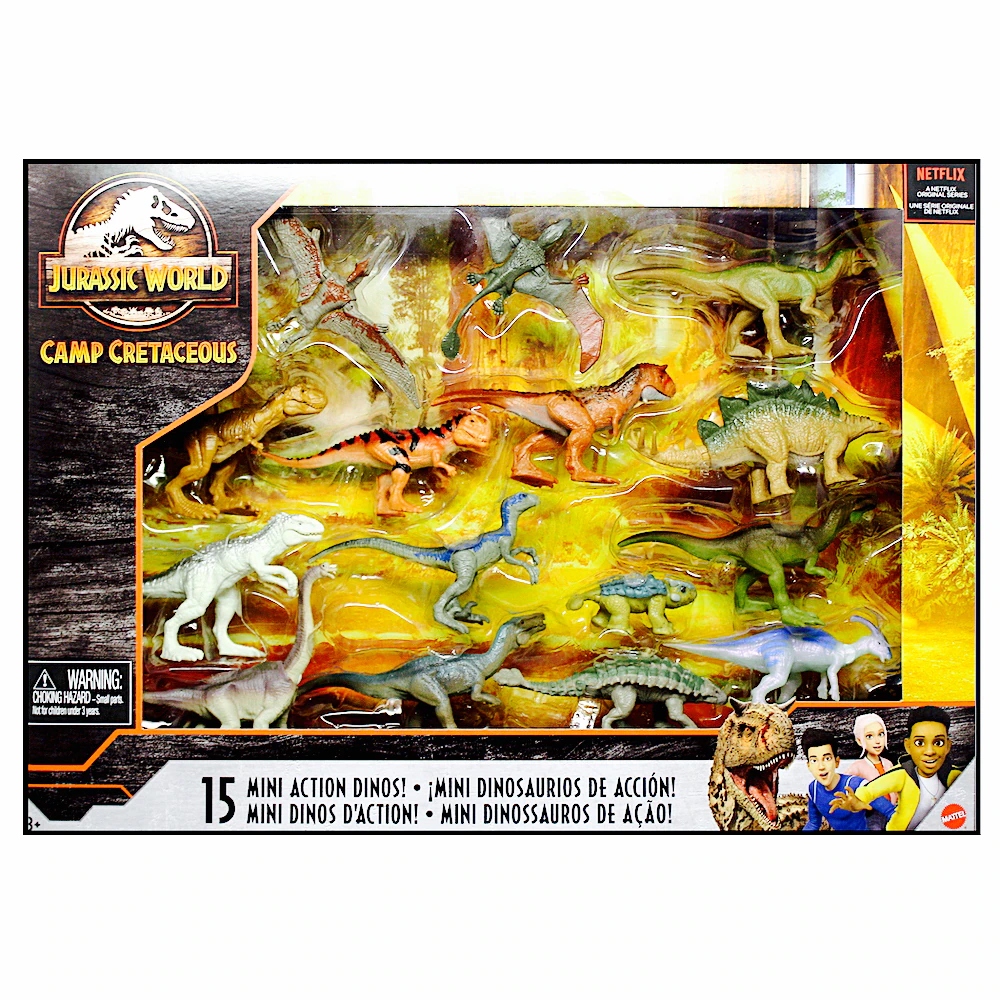 Jurassic World Camp Cretaceous 15 Pack Mini Action Dinos - Walmart.com - Walmart.com