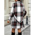 thumbnail image 5 of Women's Fall Mini Dresses Button Down Long Sleeve Plaid Belted Casual Short A Line Shirt Dress 2025, 5 of 10