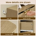 thumbnail image 2 of Nightstand With Charging Station And Led Light, 2 Storage Drawer And Open Shelf, Modern Bedside Table For Small Space, For Bedroom, Living Room, Natural, 2 of 7