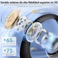 thumbnail image 4 of Audífonos Hyundai Bluetooth 5.4, Estéreo Hi-Fi, Cancelación de Ruido, Estuche de Carga Portátil y Traducción por IA Inteligente, 4 of 5