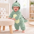 thumbnail image 6 of MEZZALL Boys Girls Jumpsuit Long Sleeve Cartoon Dinosaur Design Hood Romper Clothes Zip Up Onesie One-Pieces, 6 of 8