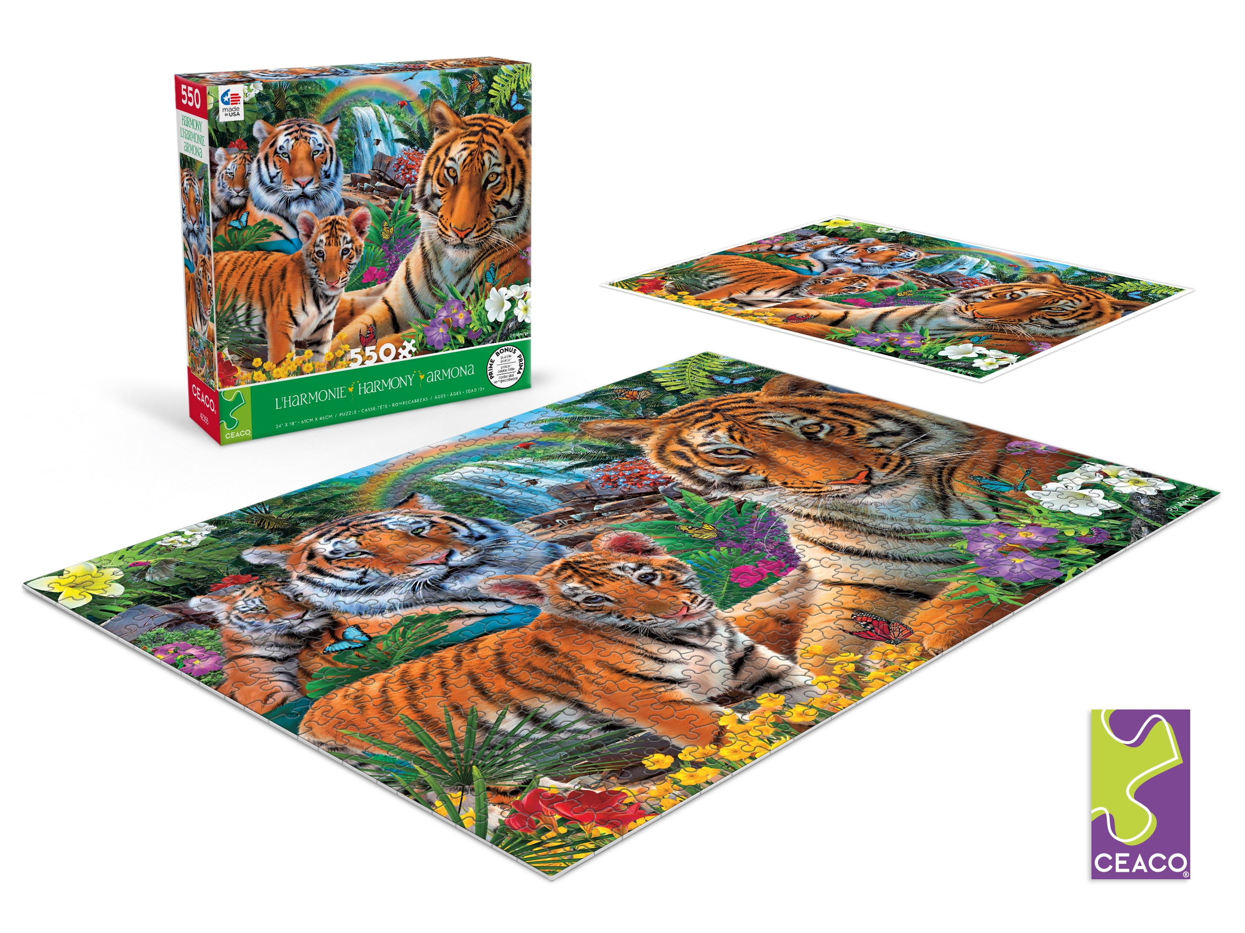 Educa 1000 Piece Puzzle Tiger Family Wild Tenderness New Sealed