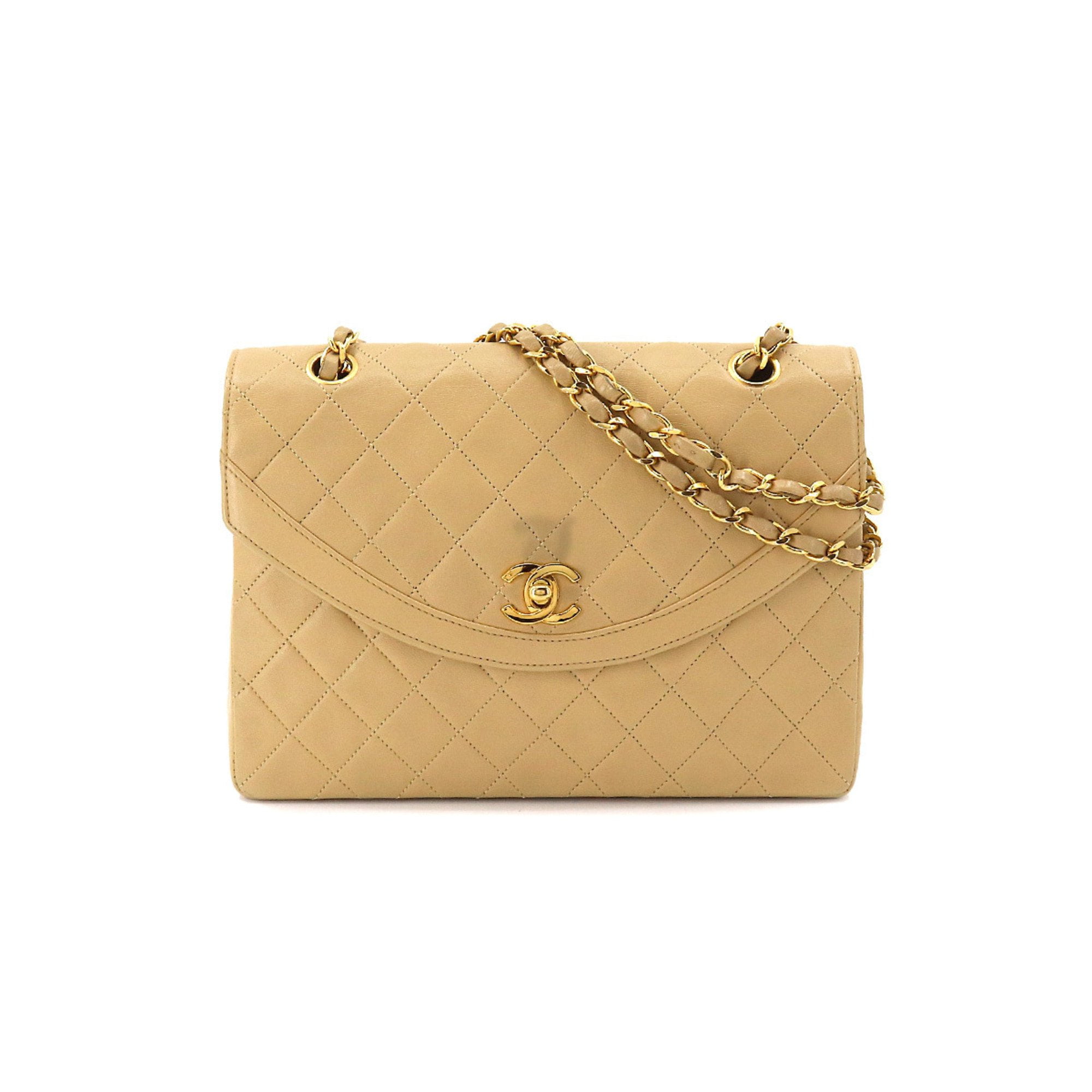 Authenticated Used Chanel CHANEL matelasse chain shoulder bag leather beige vintage coco mark gold metal fittings Matelasse Bag Authenticated Used Chanel CHANEL matelasse chain shoulder bag leather beige vintage coco mark gold metal fittings Matelasse Bag