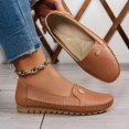thumbnail image 2 of Women’s Soft Leather Loafers Slip On Flats Comfort Walking Casual Driving Shoes Plus Size, 2 of 7