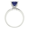 thumbnail image 4 of Clara Pucci 14K White Gold 2ct Tanzanite Solitaire Ring for Women, 4 of 8