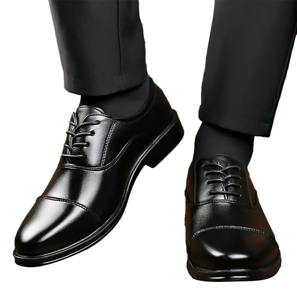Akiihool Dress Shoes for Men Mens Classic Dress Oxfords, Wingtip Prince Modern Formal Lace Up Shoes,Black 10