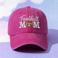 thumbnail image 2 of Womens Hat Unisex Football Mom Embroidered Washed Casual Breathable Baseball Cap Hot Pink One Size, 2 of 4
