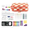 thumbnail image 5 of J World Doodle Pencil Case with Organizational Pockets and Handle Strap, Wiggle Coral, 5 of 7