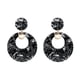 thumbnail image 1 of Elegantes pendientes de acrílico negro para mujer con decoración de joyas para piercing, 1 of 2