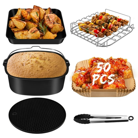 BISNIE Air Fryer Accessories Set,Food Grade Material BPA Free Non-Stick Coating for COSORI 5.5L(2.79lb)