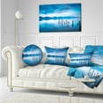 thumbnail image 3 of Designart Blue Lake with Wooden Pier - Landscape Photography Throw Pillow - 12x20, 3 of 5