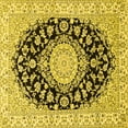 thumbnail image 1 of Ahgly Company Indoor Square Medallion Yellow Traditional Area Rugs, 8' Square, 1 of 4