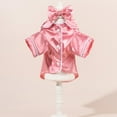 thumbnail image 2 of Soft Silk Sleepwear for Small Dogs Cats Lapel Doggie Loungewear Lightweight Breathable Puppy Pajamas Two-Legged Pet Shirt Clothes, 2 of 7