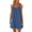 Navy Blue, variant on Women's Casual Summer Beach Dress Coverup - Viscose/Spandex, Gathered Neckline, Short Length, All Body Types