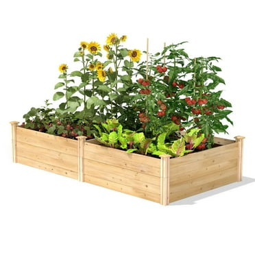 Outdoor Living Today Raised Cedar Garden Bed - 6 x 3 ft. - Walmart.com