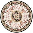thumbnail image 4 of SAFAVIEH Chelsea Patton Floral Wool Area Rug, Ivory/Black, 5'6" x 5'6" Round, 4 of 10