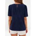 thumbnail image 5 of PRETTYGARDEN Women's Puff Short Sleeve Eyelet Shirts Summer Lace Blouses Dressy Casual Work Tops Spring Teacher Clothes, 5 of 10