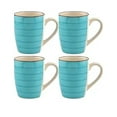 thumbnail image 3 of 12 oz Turquoise Swirl Stoneware Mug, Dishwasher & Microwave Safe – Royal Norfolk, 3 of 4
