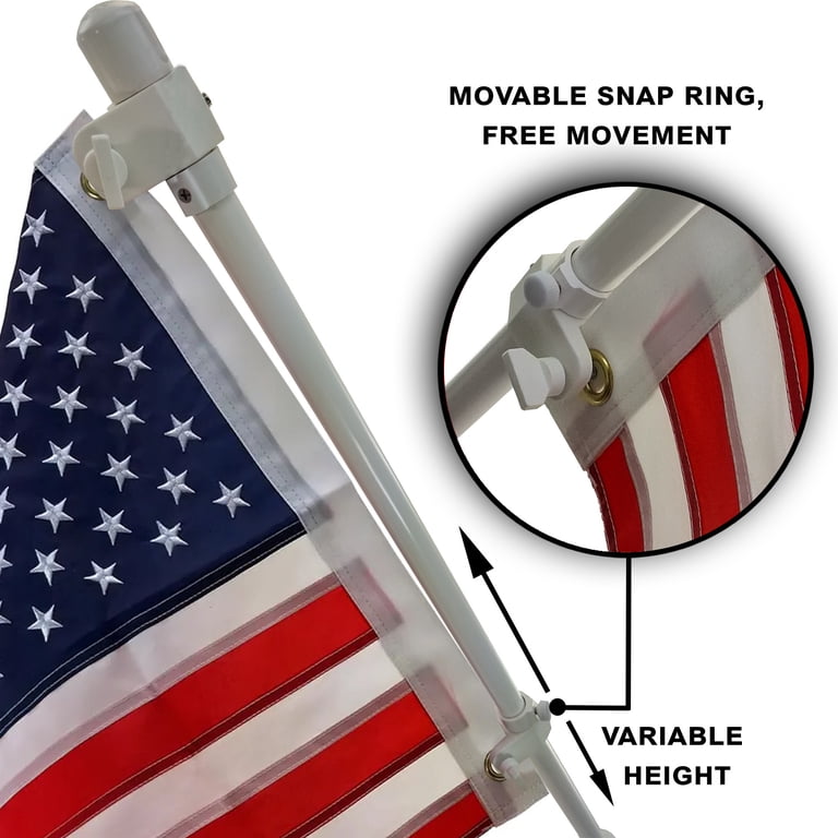 fishing rod holder flag pole Premium with Swiveling Flag Mount - Fits Rod Holders beam locking pins Spearfishing World 20" x 30"