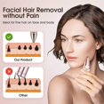 thumbnail image 4 of Recortadora De Cejas Para Mujeres, Depilación Facial Recargable, Recortadora De Cejas 2 En 1, Afeitadora Eléctrica Para Cejas, Labios De Cejas, Mejillas, Dedos De Barbilla H, 4 of 5
