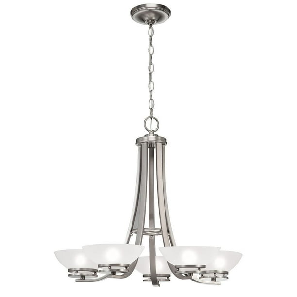 Aztec Lighting Transitional 5-light Brushed Nickel Halogen Chandelier