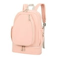 thumbnail image 4 of Mochila de tenis, mochila de lona para portátil, mochila de gran capacidad con compartimento para zapatos rosa, 4 of 8