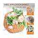 thumbnail image 5 of 3 cestas de ratán, cestas de mimbre en forma de media luna, cestas de paja de sauce, cestas tejidas con asa, cestas para bodas, niñas y flores, 5 of 8