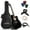 Black, variant on Ashthorpe Full-Size Cutaway Thinline Acoustic Electric Guitar Package, Natural