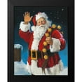 thumbnail image 2 of Comish, Susan 15x18 Black Modern Framed Museum Art Print Titled - Santa On The Roof, 2 of 5