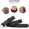 thumbnail image 4 of Women Leather Belts,Plus Size Fashion Soft Faux Leather Jeans Belts with O-Ring Buckle, 4 of 6