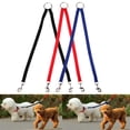 thumbnail image 2 of Nylon doble doble dos mascotas perros correa 2 vías acoplador caminar collar negro Sywqhk Libre de BPA, 2 of 5