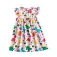 thumbnail image 2 of Gupgi Robe Dinosaure pour Filles Manches Volantes Robe d'Été Enfants Filles Robes Amples 1-6 Ans, 2 of 9