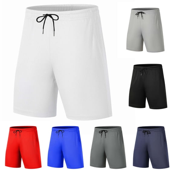 Eagokdc Men's Shorts Casual Elastic Waist Big And Tall Comfy Active Short With Pocket Size S-4XL