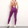 thumbnail image 3 of Mono de yoga para gimnasio 2024 para mujer, mono de entrenamiento, mono deportivo sin espalda, ropa deportiva para mujer, traje de fitness de una pieza, 3 of 5