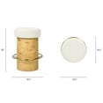 thumbnail image 4 of Jennifer Taylor Home Nebula 26" Backless Round Upholstered Counter Stool with Burl Wood, Ivory White Bouclé, 4 of 8