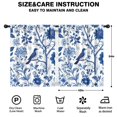 thumbnail image 2 of Blackout Kids Curtains,Blue Pioneer Flower and Bird Childrens Insulated Curtains Set Of 2,Bedroom Essentials,Toddler Room Decor 42x54in(106x137cm), 2 of 4