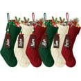 thumbnail image 1 of Lot de 6 Bas de Noël Blancs Rouges, 1 of 5
