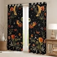 thumbnail image 2 of Manfei Flying Moth Blackout Curtains Set of 2 (52x84 Each) for Female Men,Chic Floral Flowers Window Curtains,Bohemian Starry Sky Curtains and Drapes,Ultra Soft Home Decor, 2 of 6