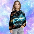 thumbnail image 5 of Hoodies for Girls Galaxy Print Pullover Hoodie Top Casual Fall Winter Girls Hoodies Size 3-4Y, 5 of 5