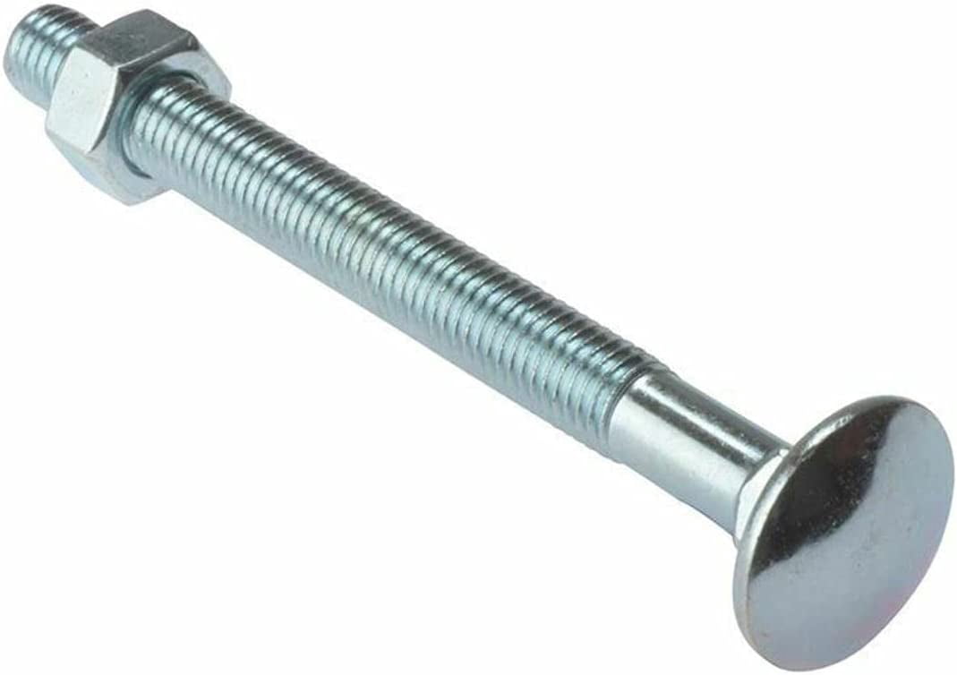 Forgefix - Carriage Bolt & Nut ZP M8 x 180mm Bag 10