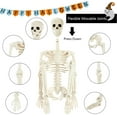 thumbnail image 3 of 36" Halloween Posable Skeleton Decorations, 3FT Realistic Plastic Human Full Body Bones with Movable Joints Skeleton for Haunted House Graveyard Props Indoor Outdoor Halloween Party Supplies, 3 of 8