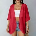 thumbnail image 5 of BTDECLAR Women's 3/4 Sleeve Cardigan Lightweight Open Front Cardigans 2026 Trendy Casual Breathable Summer Beach Cover-Ups, 5 of 7